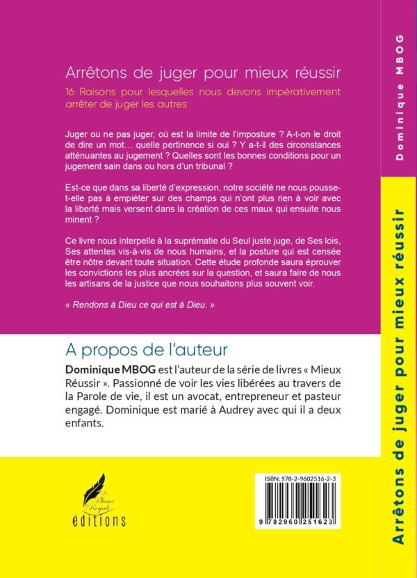 ARRÊTONS DE JUGER POUR MIEUX RÉUSSIR