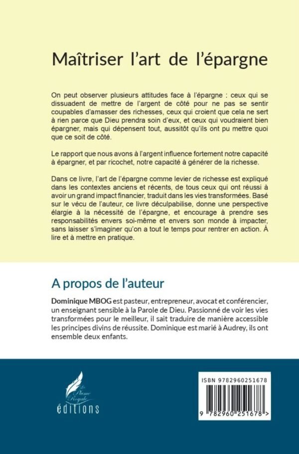 MAÎTRISER L’ART DE L’ÉPARGNE